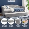 Twin Westchester Daybed with Trundle Smoke Gray - Hillsdale Furniture: Upholstered, Storage Space, No Box Spring Required - 4 of 4