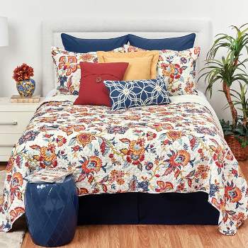 C&F Home Kennedy Floral Cotton Quilt Set  - Reversible and Machine Washable