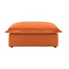 PAGED Corduroy Fabric Ottoman, Modern Wooden Sectional Sofa Footstool Module with Thickened Seat Cushion, Shoe Bench for Living Room, Bedroom - 3 of 4
