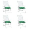 vidaXL Chair Cushions 4 pcs Green 15.7"x15.7"x2.8" Oxford Fabric - 4 of 4