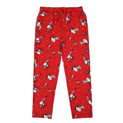 Peanuts Mens' Halloween Pumpkin Snoopy Boo! Classic Sleep Pajama Pants  Black : Target