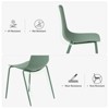 COLAMY Outdoor Dining Chairs, Patio Chairs, Plastic chair with Metal Legs for Garden-Set of 4-Green - 4 of 4