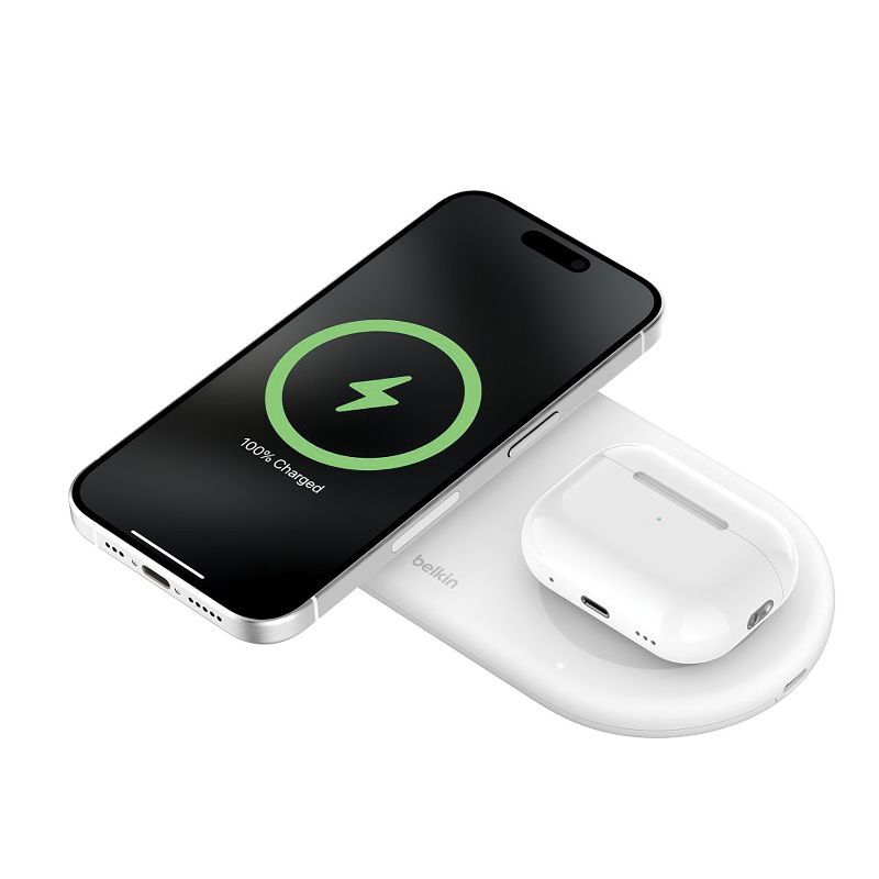 Belkin® BoostCharge Pro 2-in-1 15-Watt Magnetic Wireless Charging Pad with Qi2 and USB-C® Port, 4 of 9