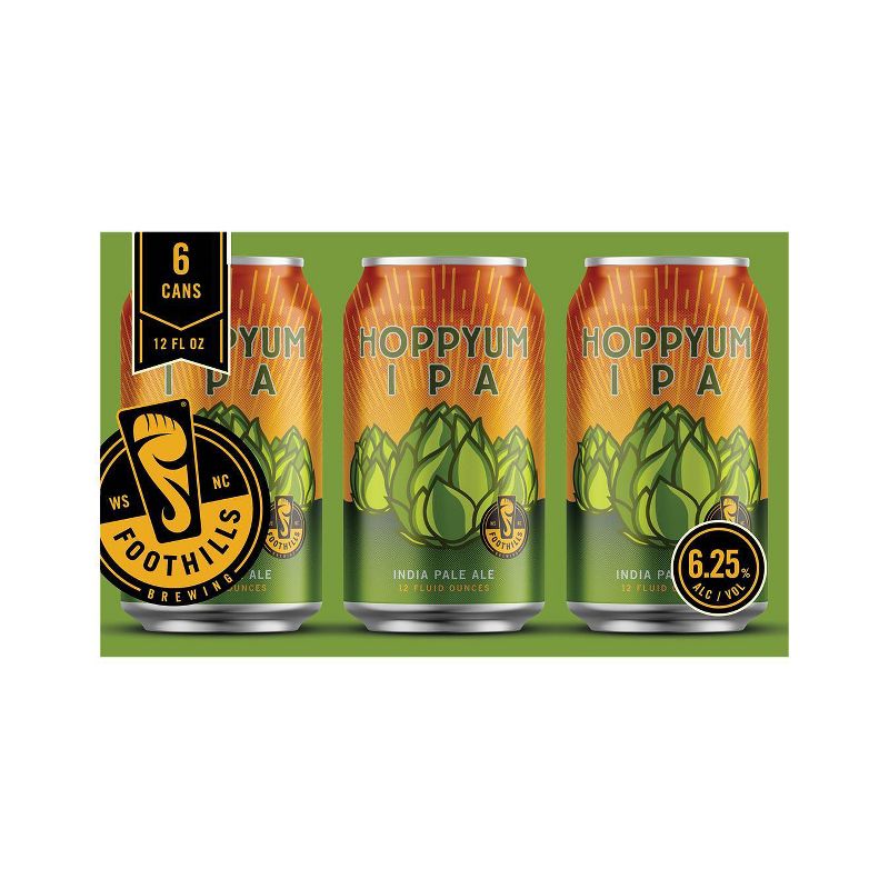 Foothills Hoppyum IPA Beer - 6pk/12 fl oz Cans, 2 of 4