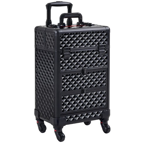 Black Professional Make-up Trolley Case