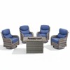 Belord 6-INCH Extra Thick Cushion Outdoor Patio Furniture Set with Swivel Glider Patio Chair Set of 4, 5 Pieces Patio Furniture Set with Firepit Table - 4 of 4