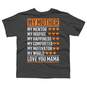 Boy's Design By Humans Best Mother Description Hearts By OlaFami T-Shirt - 1 of 2