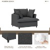 Whisen Oversized Modern Sofa Module for Modular Sectional Sofa, Wide Seat Chenille Armchair with Pillows - 2 of 4