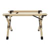 Vynxaria Patio End Tables - Portable Foldable Picnic Table with X-Frame Design, 23.62'' Natural Finish - 4 of 4