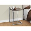 FONTOI C-shaped End Table, Side Table for Living Room Bedroom, Brown&Black, 16"*26.5"*18.25" - 4 of 4