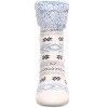 Memoi Women's Fair Isle Plush Lined Cabin Socks Ivory 9-11 - 2 of 4