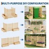 Outdoor Privacy Screen with Planter Box, Freestanding Wooden Fence Cover for Patio & Garden, Decorative Divider, Natural Wood Color - 4 of 4