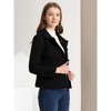 INSPIRE CHIC Women's Peter Pan Collar Double Breasted Long Sleeve Short Peacoat - 4 of 4