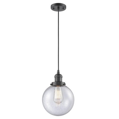 Beacon - 1 Light Cord Hung Mini Pendant In Industrial Style-11.5 Inches Tall and 8 Inches Wide