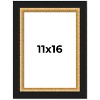 PosterPalooza | Embellished Brown Picture Frame - UV Acrylic, Foam Board Backing, Hanging Hardware - 2 of 4