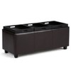 NicBex Faux Leather Storage Ottoman Bench,Upholstered Storage Ottoman with 3 Flip Over Serving Trays,Storage Bench for Living Room,Bedroom - 4 of 4