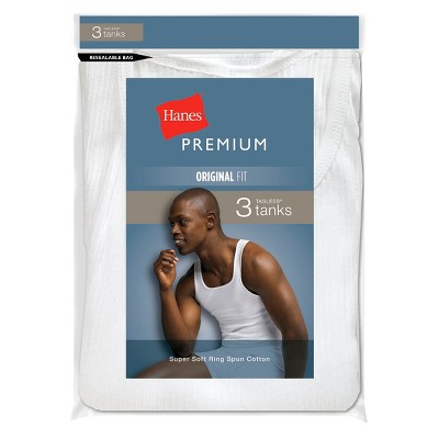 Hanes Premium Men's 3pk Tank Top - White 2XL