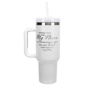 Elanze Designs My Niece Gift You Are Loved 40 oz. Stainless Steel, Large Water Bottle Coffee Mug, Spill & Leak Resistant, Thermal Travel Tumbler with - 1 of 1