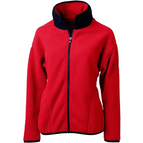 Cutter & Buck Cascade Eco Womens Fleece Jacket - Red/navy Blue