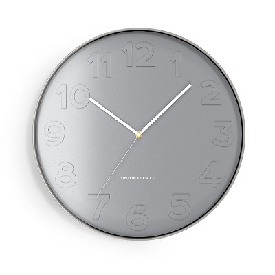 Union & Scale Essentials Wall Clock Plastic 12" (UN57805)