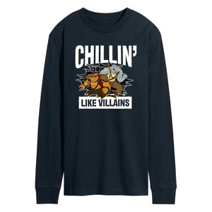 Men's - Teenage Mutant Ninja Turtles - Chillin Like Villains Long Sleeve Graphic T-Shirt - 1 of 4