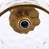YANSUN 9 in. 1-Light Gold Round Clear Glass Semi-Flush Mount with Water Glass Shade for Bathroom and No Bulbs Included 1-Pack - 2 of 4