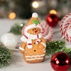 Northlight Frosted Gingerbread Snowman with Candy Cane Christmas Figurine - 4" - 2 of 4