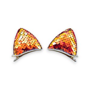 Summer Crystal - Sequin Cat Ears Hair Clips - 1 Pair - 1 of 4