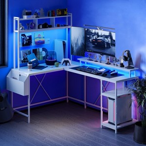 L Shaped Computer Gaming Desk,67" Reversible Large L-Shaped Desk - 1 of 4