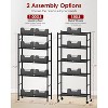Storage Shelves Organizer - 5 Tier Metal Shelf Organizer with Metal Wheels and Adjustable Leveling Feet - 2 of 4