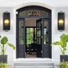 C Cattleya Luxury Black Outdoor Wall Lantern Sconce with Seeded Glass and Gold Accent - 4 of 4