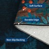 2x6FT Modern Washable Area Rug, Jungle Animal Print Nursery Bedroom Rug with Non Slip Backing, Low Pile Stain Resistant Floor Carpet, Black - 4 of 4