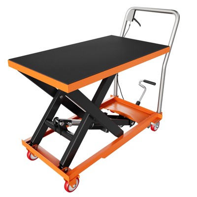 Hydraulic Lift Table Cart, 1100lbs Capacity 35.4" Lifting Height, Scissor Lift Table, Hydraulic Scissor Cart for Material Handling and Transportation