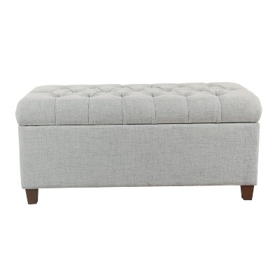 Homepop ainsley button tufted deals storage bench