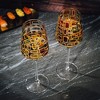 The Wine Savant Hand Painted Renaissance Rectangle Design Wine Glasses, Beautiful Stained-Glass Pattern, Unique & Stylish Home Decor - 2 pk - 4 of 4
