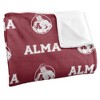 Alma College Logo Pattern Silky Touch Blanket White 50x60 - 3 of 4