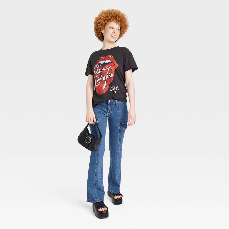 Women's Classic The Rolling Stones Short Sleeve Graphic T-Shirt - Black, 3 of 8