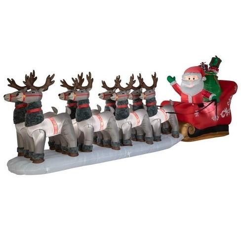 Santa hot Flying Reindeer Airblown Inflatable Christmas