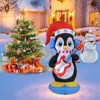 Itopfox 6ft Inflatable Christmas Penguin Playing Guitar with 4 LED Lights 1 Piece Outdoor Lawn Patio Garden Holiday Decoration - 2 of 4