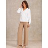 Allegra K Women's Shawl Collar Long Sleeve Office Dressy Shirt - 4 of 4