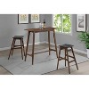 Simple Relax Set of 2 Bar Stools in Dark Grey and Walnut - 4 of 4