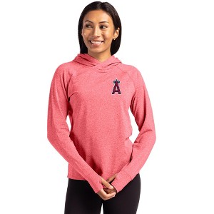 Los Angeles Angels Cutter & Buck Adapt Knit Recycled Womens Heathered Hooded Pullover - 1 of 1