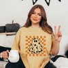 Simply Sage Market Women's Checkered Flower Ghost Short Sleeve Garment Dyed Tee - 2 of 2