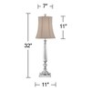 Vienna Full Spectrum Belardo Traditional Buffet Table Lamp 32" Tall Clear Crystal Taupe Bell Shade for Bedroom Living Room Bedside Nightstand Office - 4 of 4