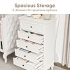 Heynemo Dresser for Bedroom, Modern 5 Drawer Dresser with Solid Wood Legs and Painted Finish, Ideal for Living Room, Nursery, Hallway, Entryway, - 4 of 4