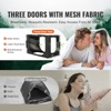 VEVOR Bed Tent, Pongee Fabric, 3 Doors Breathable Tent with 0.37 in Fiber Poles on Bed Privacy, Full Size 70% Blackout Sleeping Bed Canopy, Black - 4 of 4