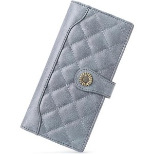 BEAFUP Women PU Leather Wallet,Large Capacity Bifold RFID Blocking Card Holder with ID Window with Zipper Coin Pocket - 1 of 4