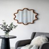 FONTOI Wooden Accent Wall Mirror Unique Wave Frame Decorative Modern Home Accent for Living Room Bedroom or Entryway, Brown, 30"*1.4"*31.2" - 2 of 4