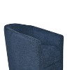Liria Wooden Upholstered Barrel Chair for Livingroom with Metal Swivel Base | ARTFUL LIVING DESIGN - 4 of 4