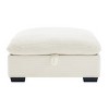 FONTOI Modern Home Cushioned Bench Corduroy Fabric Ottoman with Storage Bench, Living Room Footrest Bedroom Bench, Beige, 36.6"*32.6"*18" - 4 of 4